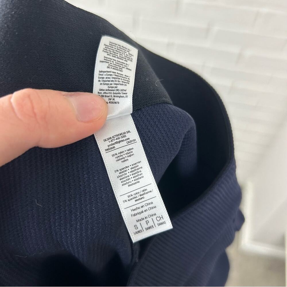 American Apparel Navy High Rise Ribbed Riding Pants Size S - Picture 3 of 12